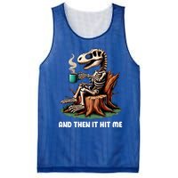 And Then It Hit Me Dinosaur Trex Skeleton Coffee Halloween Gift Mesh Reversible Basketball Jersey Tank