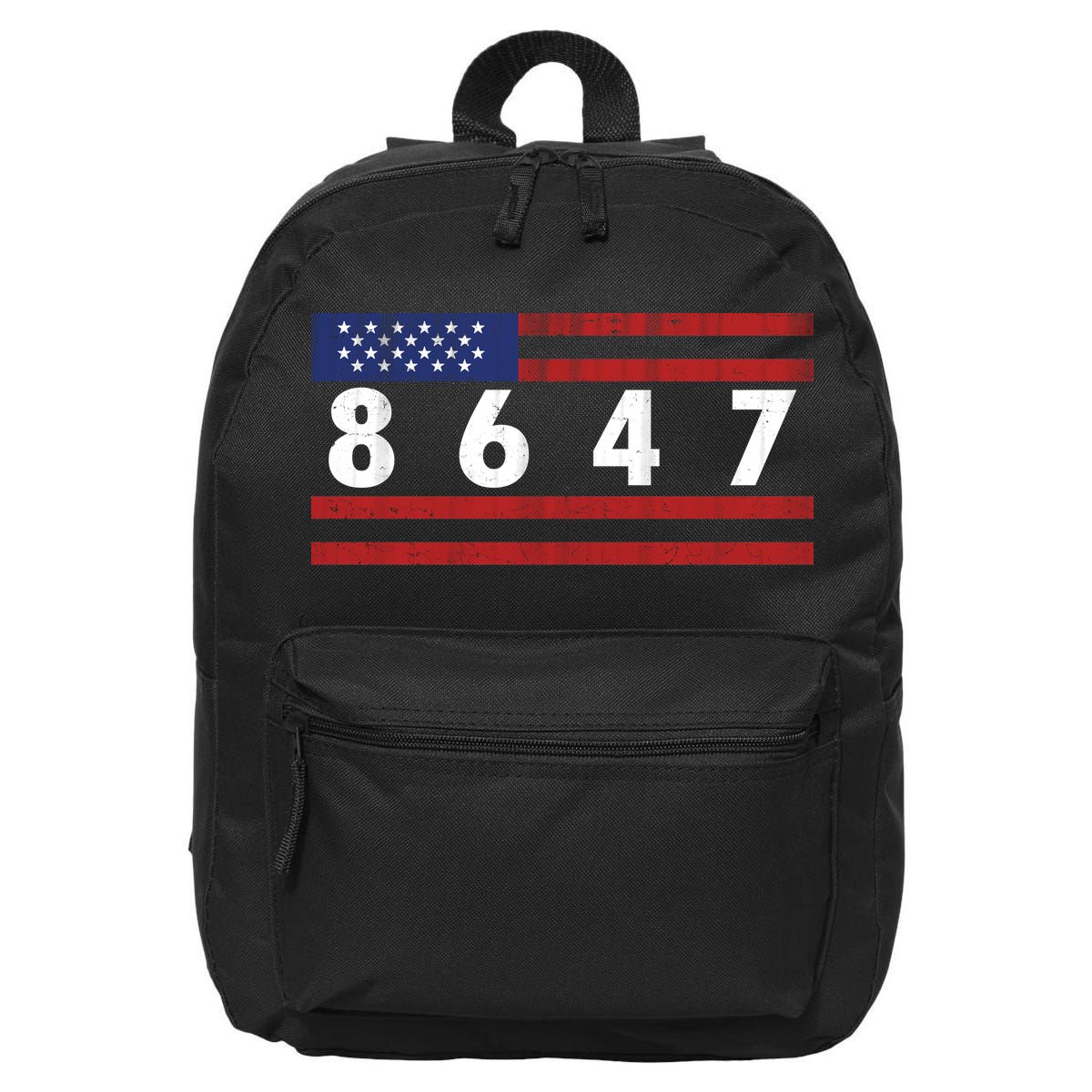 Anti Trump Impeach 47 8647 47th President US Flag 16 in Basic Backpack