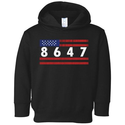 Anti Trump Impeach 47 8647 47th President US Flag Toddler Hoodie