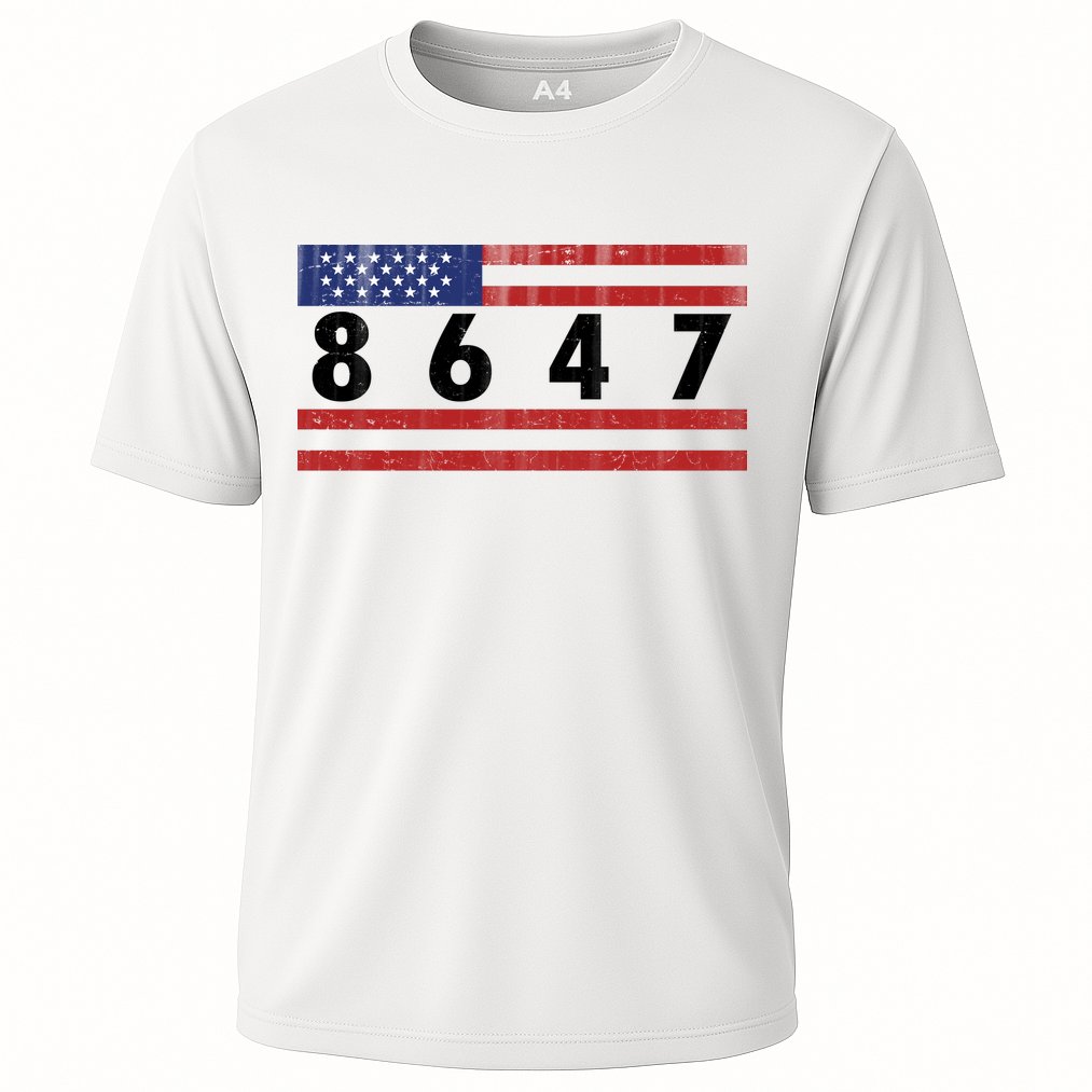 Anti Trump Impeach 47 8647 47th President US Flag Cooling Performance Crew T-Shirt