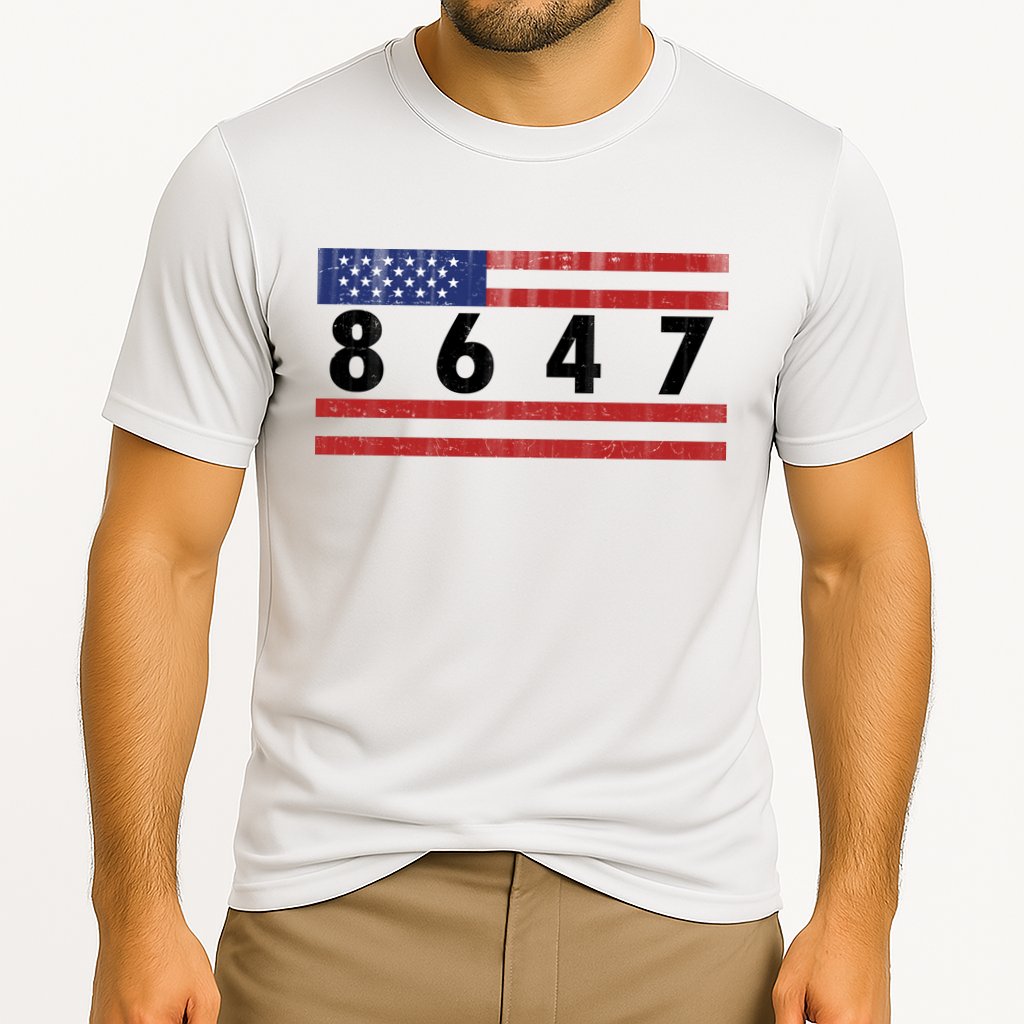 Anti Trump Impeach 47 8647 47th President US Flag Cooling Performance Crew T-Shirt