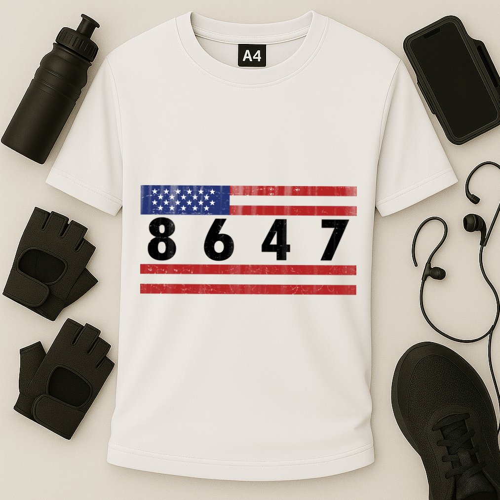 Anti Trump Impeach 47 8647 47th President US Flag Cooling Performance Crew T-Shirt