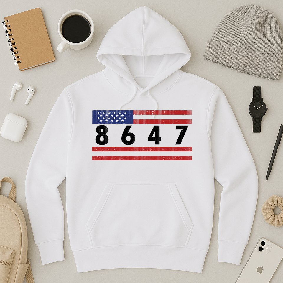 Anti Trump Impeach 47 8647 47th President US Flag Hoodie