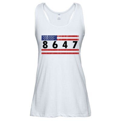 Anti Trump Impeach 47 8647 47th President US Flag Ladies Essential Flowy Tank