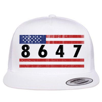 Anti Trump Impeach 47 8647 47th President US Flag Flat Bill Trucker Hat