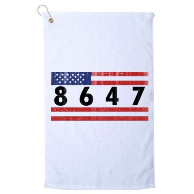 Anti Trump Impeach 47 8647 47th President US Flag Golf Towel