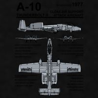 A10 Thunderbolt Ii Warthog Military Jet Spec Diagram Ladies PosiCharge Tri-Blend Wicking Tank