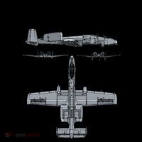 A10 Thunderbolt Ii Warthog Military Jet Spec Diagram Flexfit Unipanel Trucker Cap