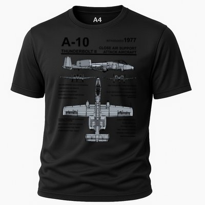 A10 Thunderbolt Ii Warthog Military Jet Spec Diagram Performance Shirt