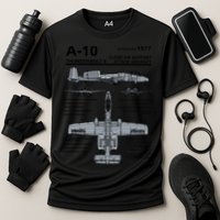 A10 Thunderbolt Ii Warthog Military Jet Spec Diagram Performance Shirt