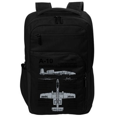 A10 Thunderbolt Ii Warthog Military Jet Spec Diagram Impact Tech Backpack