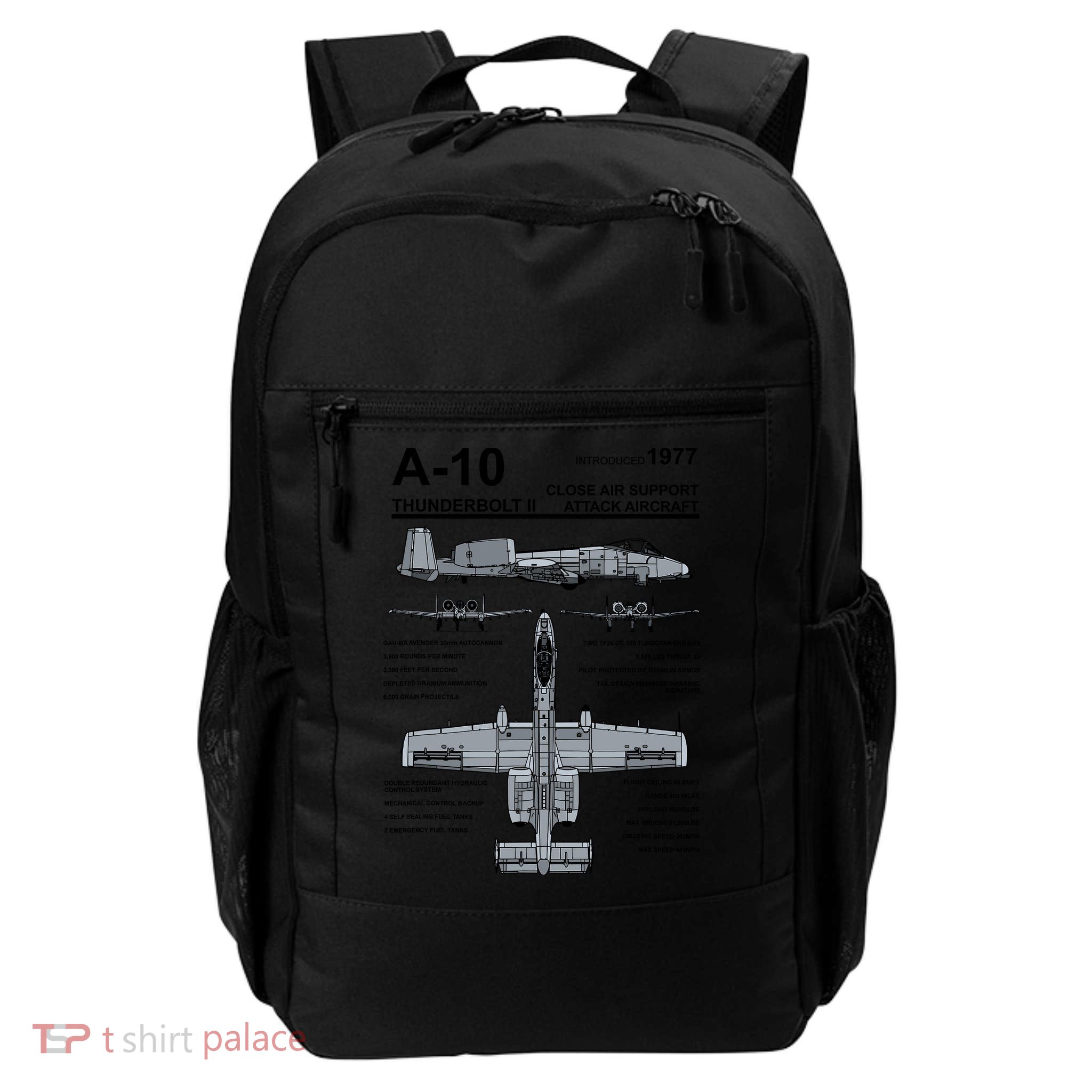 A10 Thunderbolt Ii Warthog Military Jet Spec Diagram Backpack