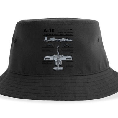 A10 Thunderbolt Ii Warthog Military Jet Spec Diagram Sustainable Bucket Hat