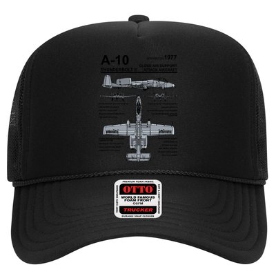 A10 Thunderbolt Ii Warthog Military Jet Spec Diagram Trucker Hat