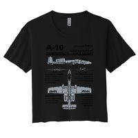 A10 Thunderbolt Ii Warthog Military Jet Spec Diagram Crop Top