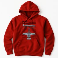 A10 Thunderbolt Ii Warthog Military Jet Spec Diagram Hoodie
