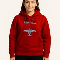 A10 Thunderbolt Ii Warthog Military Jet Spec Diagram Hoodie