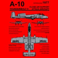 A10 Thunderbolt Ii Warthog Military Jet Spec Diagram Full-Length Apron With Pockets