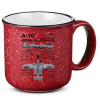 A10 Thunderbolt Ii Warthog Military Jet Spec Diagram 15oz Campfire Ceramic Mug