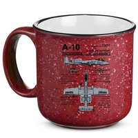 A10 Thunderbolt Ii Warthog Military Jet Spec Diagram 15oz Campfire Ceramic Mug