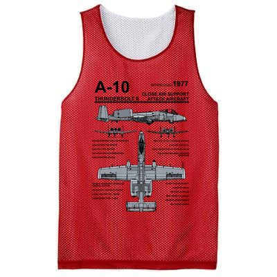 A10 Thunderbolt Ii Warthog Military Jet Spec Diagram Mesh Reversible Basketball Jersey Tank