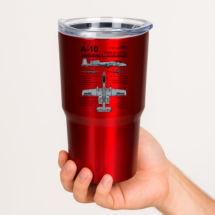 A10 Thunderbolt Ii Warthog Military Jet Spec Diagram Tumbler