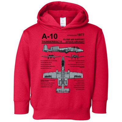 A10 Thunderbolt Ii Warthog Military Jet Spec Diagram Toddler Hoodie