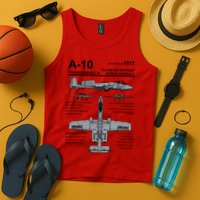 A10 Thunderbolt Ii Warthog Military Jet Spec Diagram Tank Top