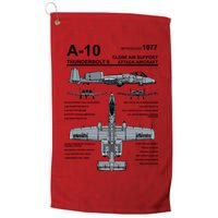 A10 Thunderbolt Ii Warthog Military Jet Spec Diagram Golf Towel