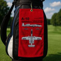 A10 Thunderbolt Ii Warthog Military Jet Spec Diagram Golf Towel