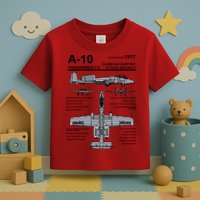 A10 Thunderbolt Ii Warthog Military Jet Spec Diagram Toddler T-Shirt