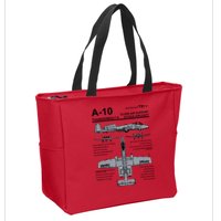 A10 Thunderbolt Ii Warthog Military Jet Spec Diagram Zip Tote Bag