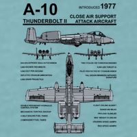 A10 Thunderbolt Ii Warthog Military Jet Spec Diagram Sueded Cloud Jersey T-Shirt