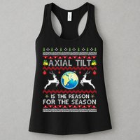 Axial Tilt Is The Reason For The Season Funny Ugly Christmas Womens Tank Top