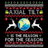 Axial Tilt Is The Reason For The Season Funny Ugly Christmas Wool Snapback Cap