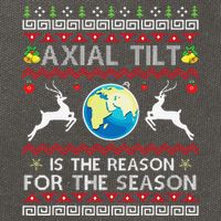 Axial Tilt Is The Reason For The Season Funny Ugly Christmas Cotton Canvas Backpack