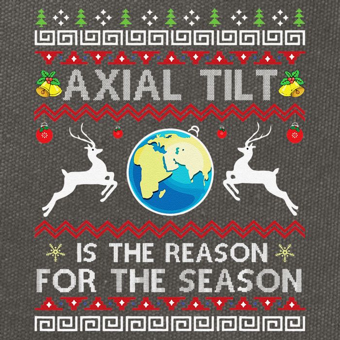 Axial Tilt Is The Reason For The Season Funny Ugly Christmas Cotton Canvas Backpack