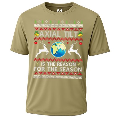 Axial Tilt Is The Reason For The Season Funny Ugly Christmas Performance Shirt