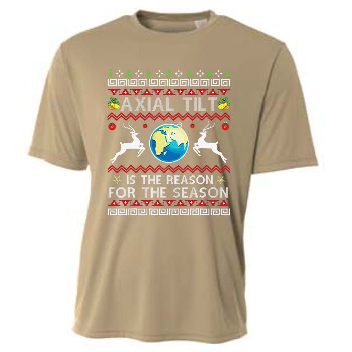 Axial Tilt Is The Reason For The Season Funny Ugly Christmas Cooling Performance Crew T-Shirt