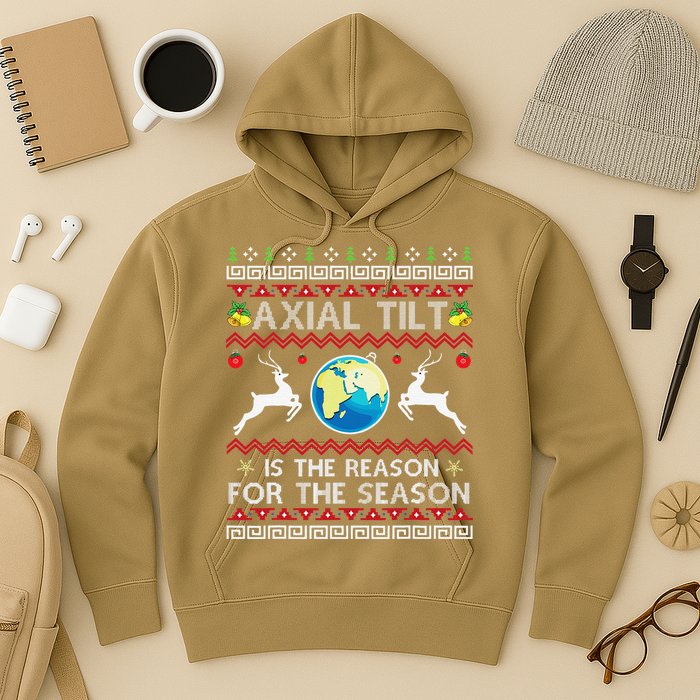 Axial Tilt Is The Reason For The Season Funny Ugly Christmas Hoodie