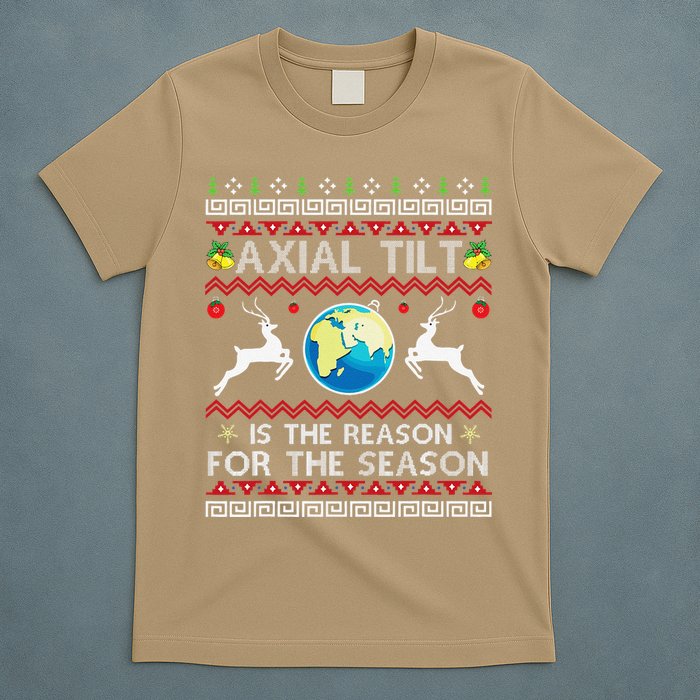Axial Tilt Is The Reason For The Season Funny Ugly Christmas T-Shirt