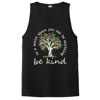 Autism Tree In A World Where You Can Be Anything Be Kind Gift PosiCharge Competitor Tank