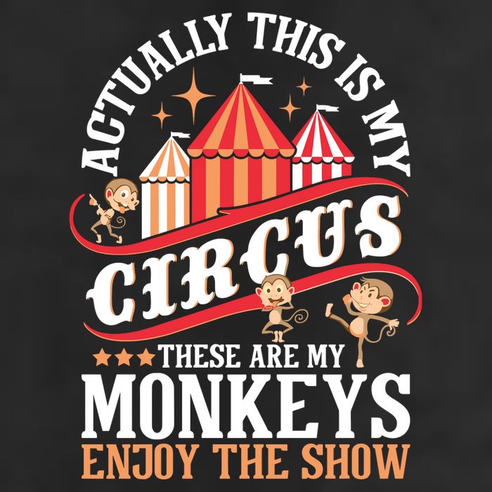 Actually This Is My Circus These Are Monkeys Monkey Lover Cool Comfort Performance Bucket Hat