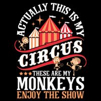 Actually This Is My Circus These Are Monkeys Monkey Lover Drawstring Bag