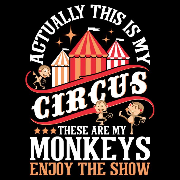 Actually This Is My Circus These Are Monkeys Monkey Lover Drawstring Bag