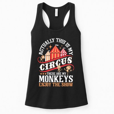 Actually This Is My Circus These Are Monkeys Monkey Lover Womens Tank Top