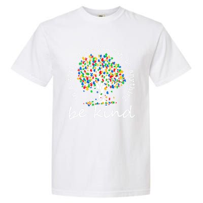 Autism Tree In A World Where You Can Be Anything Be Kind Cute Gift Garment-Dyed Heavyweight T-Shirt