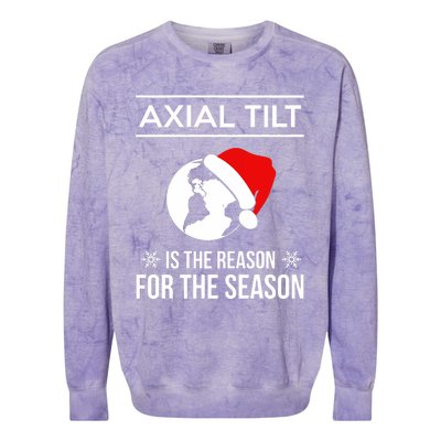 Axial Tilt Is The Reason For The Season Xmas Colorblast Crewneck Sweatshirt