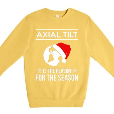 Axial Tilt Is The Reason For The Season Xmas Premium Crewneck Sweatshirt