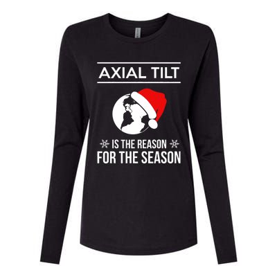 Axial Tilt Is The Reason For The Season Xmas Womens Cotton Relaxed Long Sleeve T-Shirt